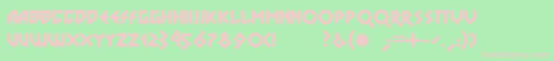 Dsnovac Font – Pink Fonts on Green Background