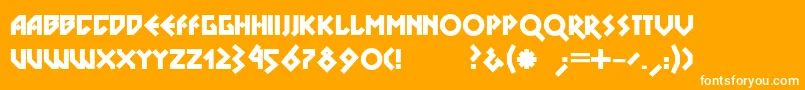 Dsnovac-fontti – valkoiset fontit oranssilla taustalla
