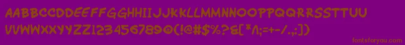 Wimp Font – Brown Fonts on Purple Background