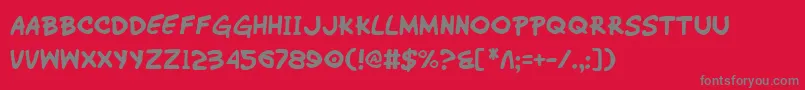 Wimp Font – Gray Fonts on Red Background