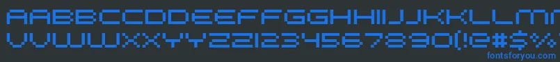 Fffgalax Font – Blue Fonts on Black Background