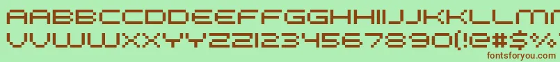 Fffgalax Font – Brown Fonts on Green Background