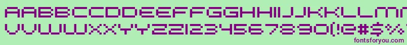 Fffgalax Font – Purple Fonts on Green Background