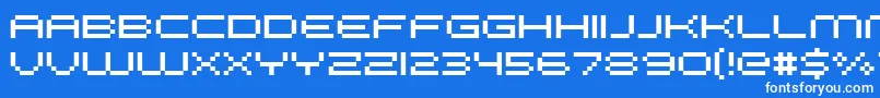 フォントFffgalax – 青い背景に白い文字