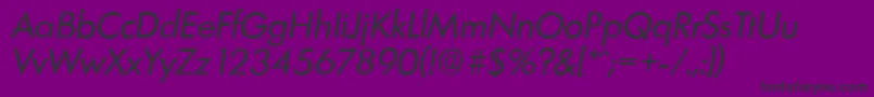 LimerickserialItalic Font – Black Fonts on Purple Background