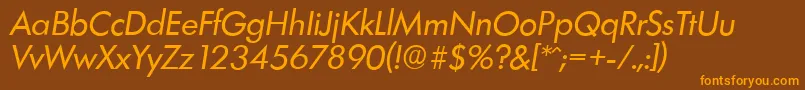 LimerickserialItalic Font – Orange Fonts on Brown Background