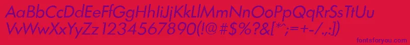 LimerickserialItalic Font – Purple Fonts on Red Background