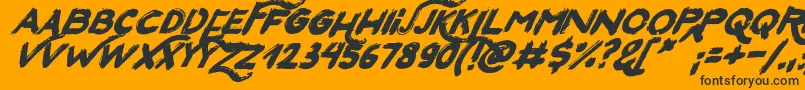 SanFranciscoItalic Font – Black Fonts on Orange Background