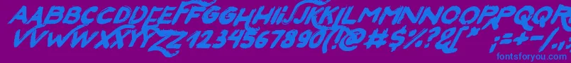 fuente SanFranciscoItalic – Fuentes Azules Sobre Fondo Morado