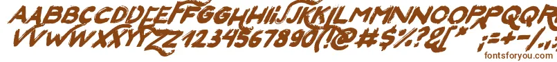 SanFranciscoItalic Font – Brown Fonts on White Background