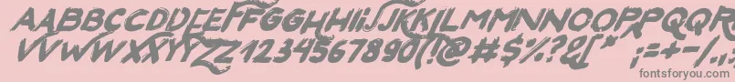 SanFranciscoItalic-Schriftart – Graue Schriften auf rosa Hintergrund