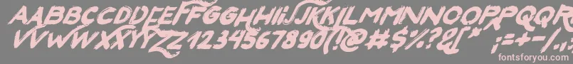 SanFranciscoItalic Font – Pink Fonts on Gray Background