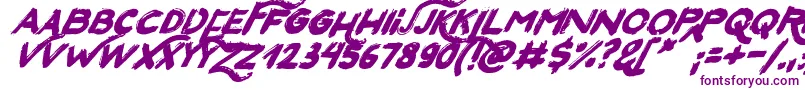 SanFranciscoItalic Font – Purple Fonts on White Background