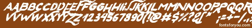 SanFranciscoItalic Font – White Fonts on Brown Background