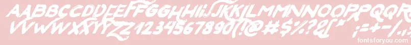 fuente SanFranciscoItalic – Fuentes Blancas Sobre Fondo Rosa