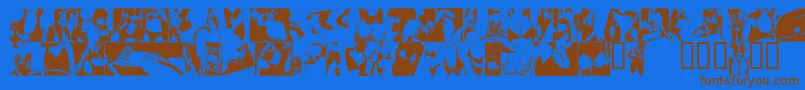 More about Sexydynamite2002 Font Sexydynamite2002 Font – Brown Fonts on Blue Background