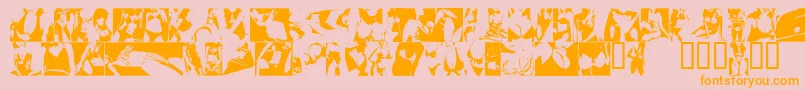 Sexydynamite2002 Font – Orange Fonts on Pink Background
