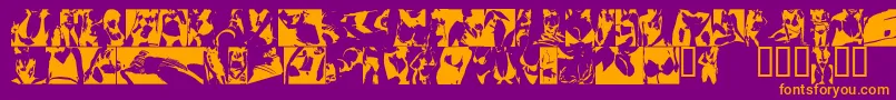 Sexydynamite2002 Font – Orange Fonts on Purple Background