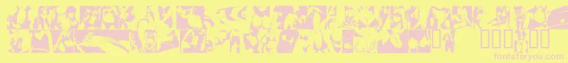 Sexydynamite2002 Font – Pink Fonts on Yellow Background