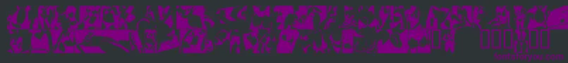 Czcionka Sexydynamite2002 – fioletowe czcionki na czarnym tle