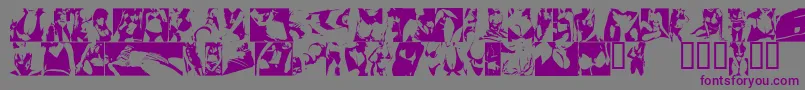 Sexydynamite2002 Font – Purple Fonts on Gray Background