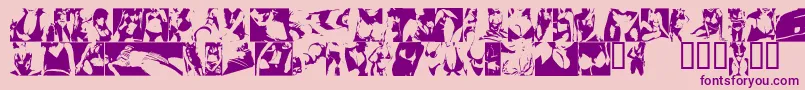 Sexydynamite2002 Font – Purple Fonts on Pink Background