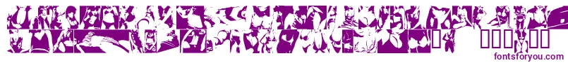 Sexydynamite2002 Font – Purple Fonts on White Background