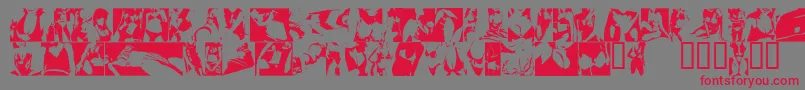 Sexydynamite2002 Font – Red Fonts on Gray Background
