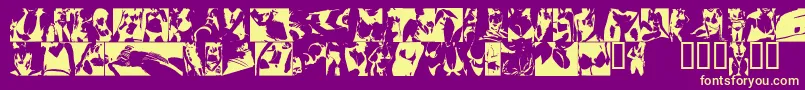 Sexydynamite2002 Font – Yellow Fonts on Purple Background