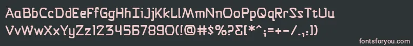 Fonte SelfdestructbuttonbbReg – fontes rosa em um fundo preto