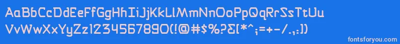 フォントSelfdestructbuttonbbReg – ピンクの文字、青い背景