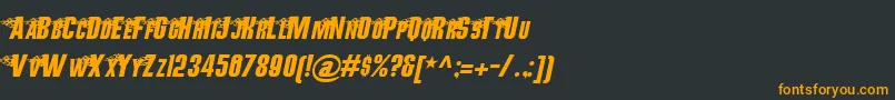 フォントHotRodGangBv – 黒い背景にオレンジの文字