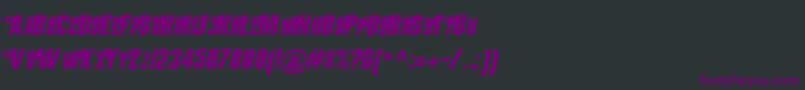 Czcionka HotRodGangBv – fioletowe czcionki na czarnym tle