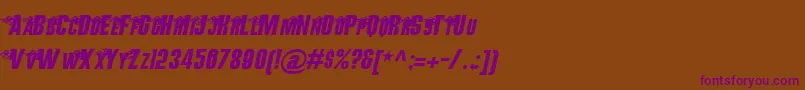 HotRodGangBv-Schriftart – Violette Schriften auf braunem Hintergrund