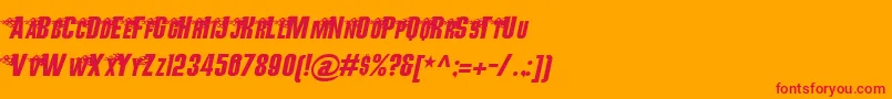 HotRodGangBv Font – Red Fonts on Orange Background