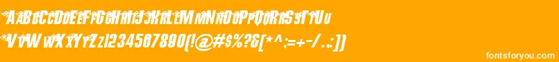 フォントHotRodGangBv – オレンジの背景に白い文字