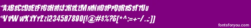 fuente HotRodGangBv – Fuentes Blancas Sobre Fondo Morado