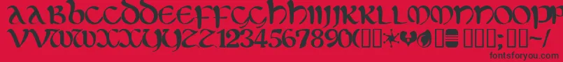 Eltirg Font – Black Fonts on Red Background