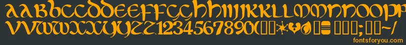 Eltirg Font – Orange Fonts on Black Background