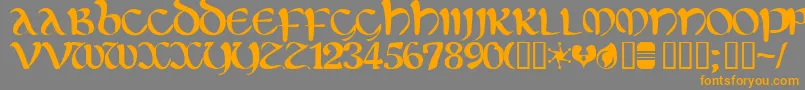 Eltirg Font – Orange Fonts on Gray Background