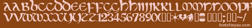 Eltirg Font – Pink Fonts on Brown Background