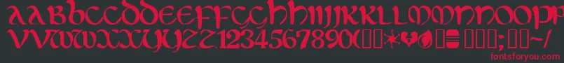 Eltirg Font – Red Fonts on Black Background