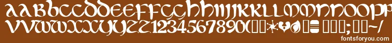 Eltirg Font – White Fonts on Brown Background