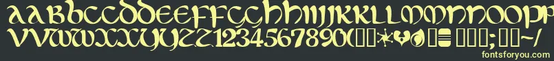 Eltirg Font – Yellow Fonts on Black Background