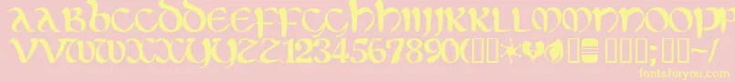 Eltirg Font – Yellow Fonts on Pink Background