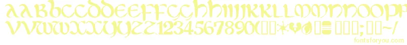 Eltirg Font – Yellow Fonts on White Background