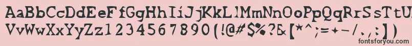 ScissorCuts2-fontti – mustat fontit vaaleanpunaisella taustalla