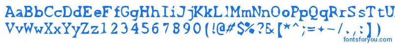 ScissorCuts2-fontti – siniset fontit valkoisella taustalla