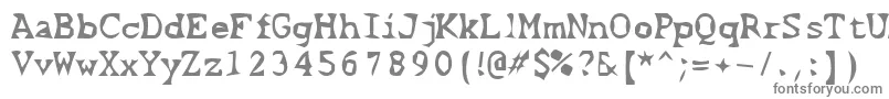 ScissorCuts2-fontti – harmaat kirjasimet valkoisella taustalla