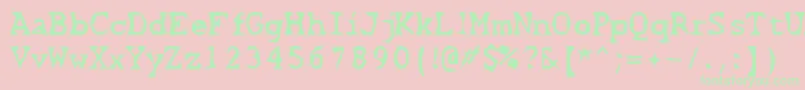 フォントScissorCuts2 – ピンクの背景に緑の文字